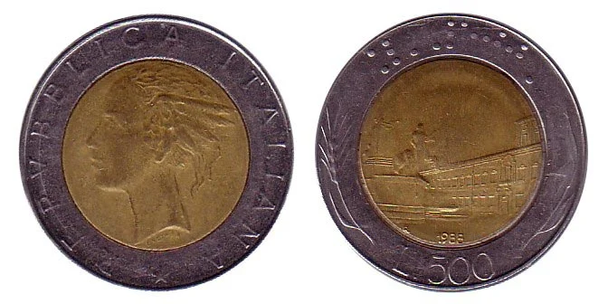 La Moneta Bimetallica da 500 Lire