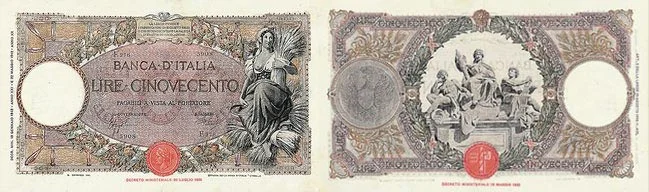 Capranesi 500 Lire di carta