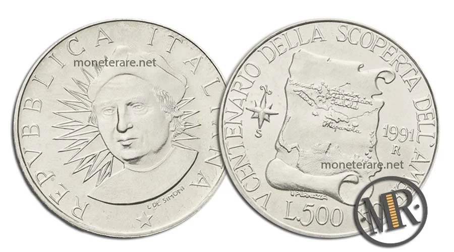500 Lire Scoperta dell America Le CARTE
