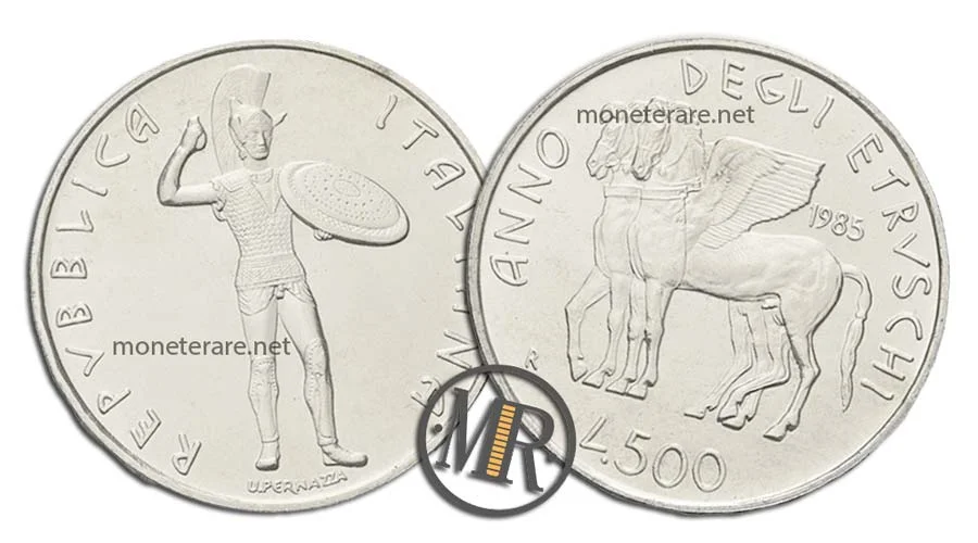 Anno degli Etruschi 500 Lire Commemorative Argento