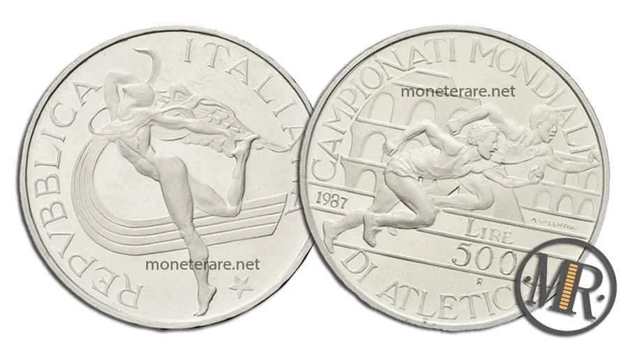 Atletica 500 Lire Commemorative Argento