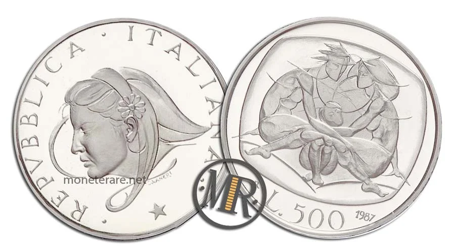 Famiglia 500 Lire Commemorative Argento