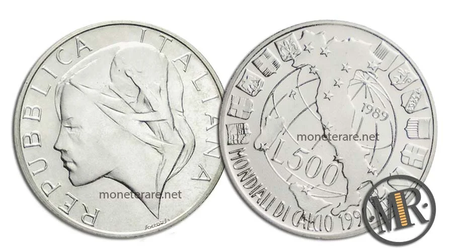 Italia 90 500 Lire Commemorative Argento