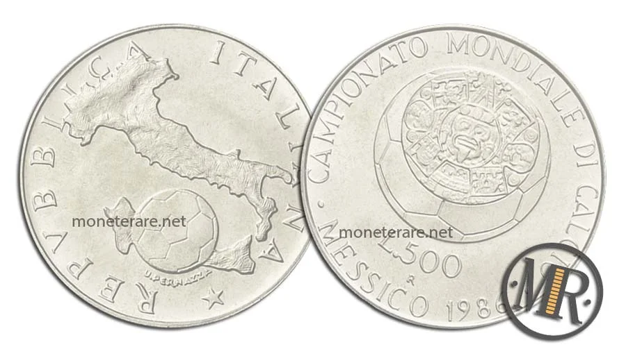 Messico 86 500 Lire Commemorative Argento