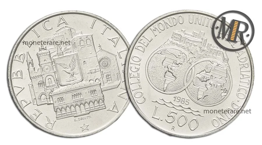 Mondo Unito dell Adriatico  500 Lire Commemorative Argento  