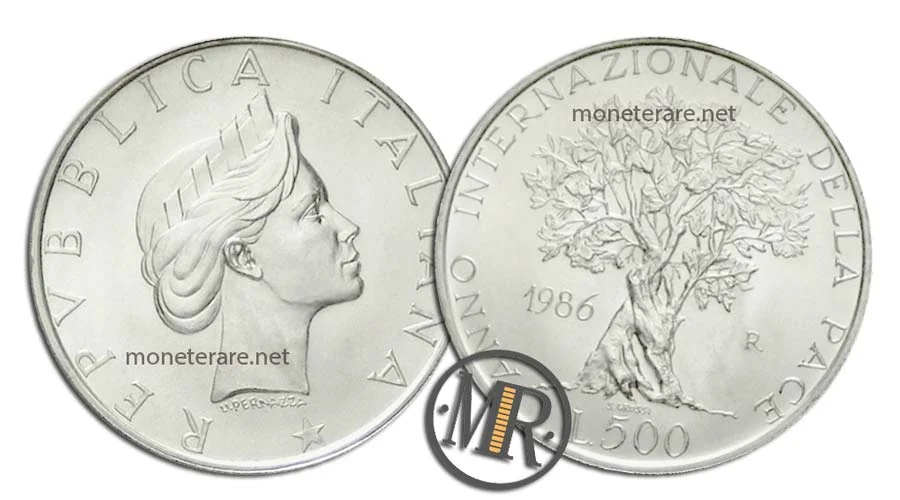 Pace 500 Lire Commemorative Argento