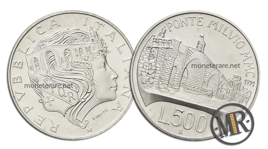 Ponte Milvio 500 Lire Commemorative Argento