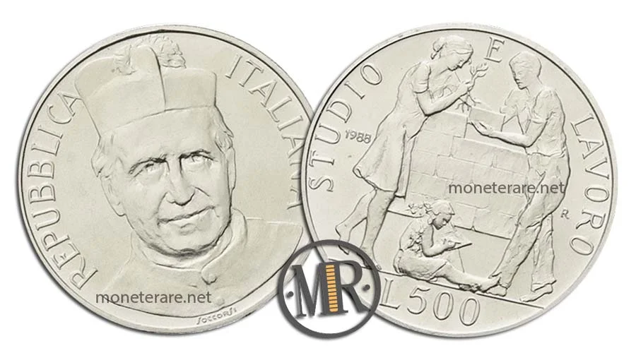 San Giovanni Bosco 500 Lire Commemorative Argento