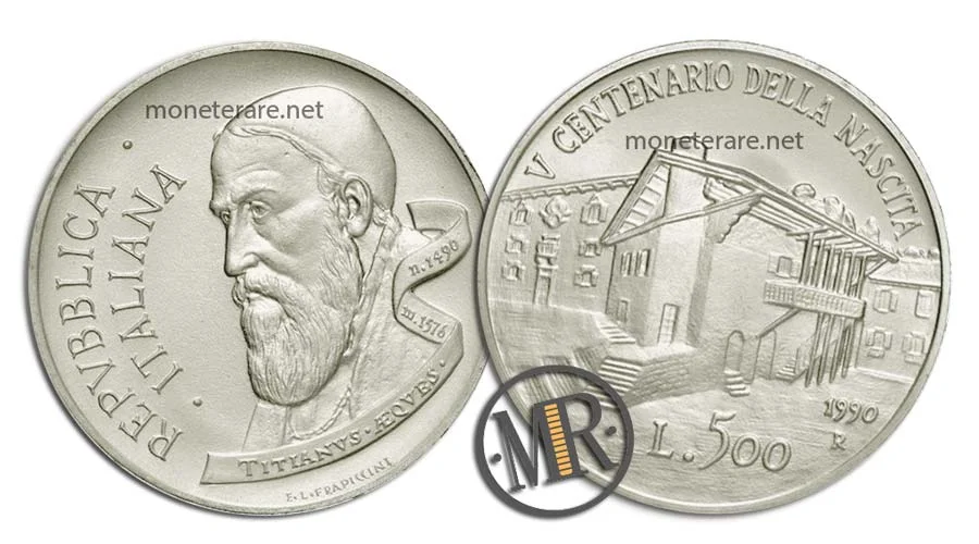 Tiziano Vecellio 500 Lire Commemorative Argento