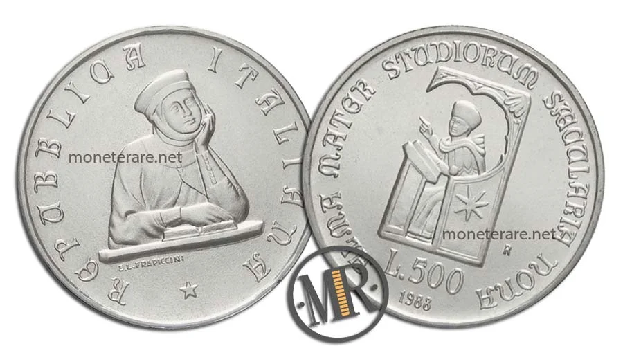 Università di Bologna 500 Lire Commemorative Argento
