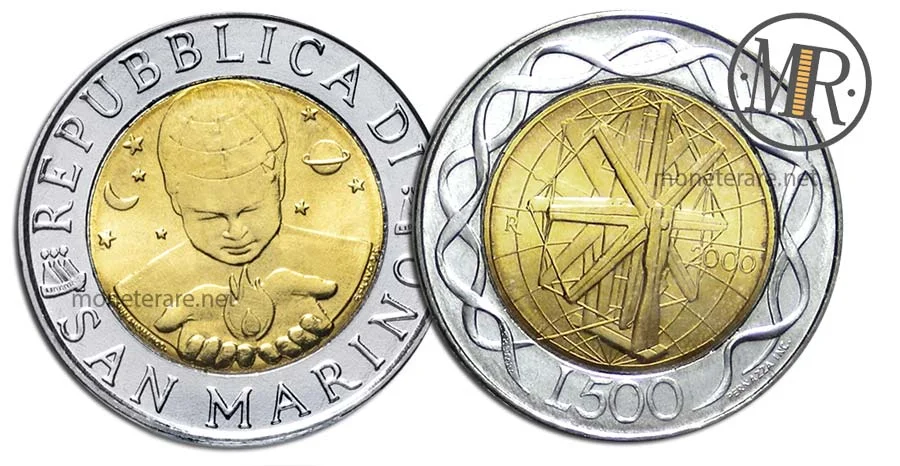 500 Lire San Marino Bimetalliche 2000 Il Lavoro