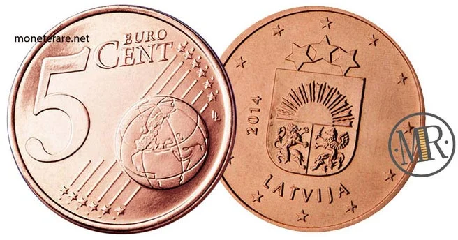 5 Centesimi Euro Lettonia
