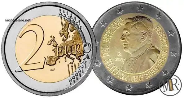 2 Euro Commemorativi Vaticano 2007 Papa Benedetto XVI