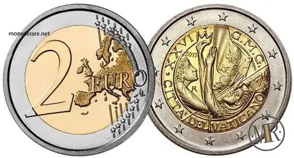 2 Euro Commemorativi Vaticano 2011 Madrid