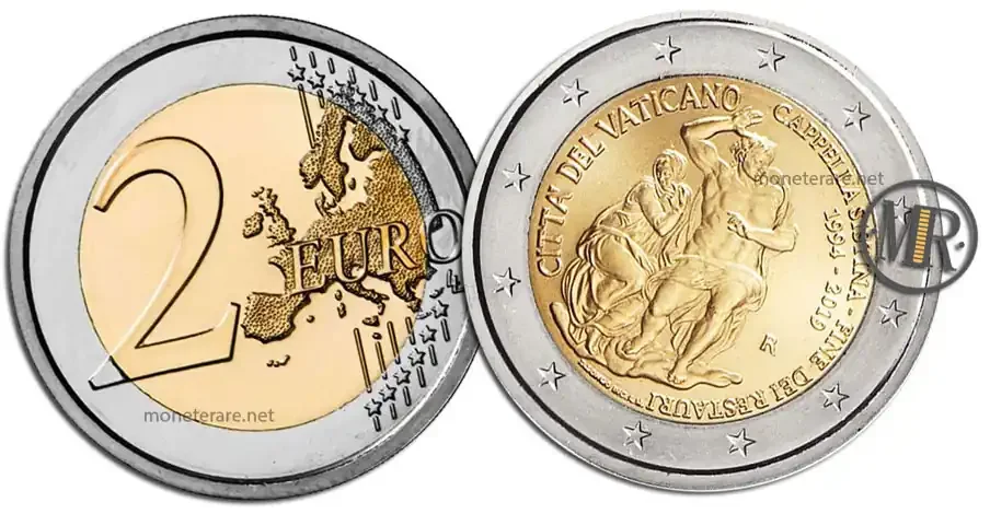 2 Euro Commemorativi Vaticano 2019 Cappella Sistina