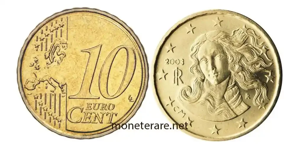 moneta da 10 Centesimi Euro Botticelli