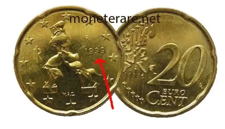 20 centesimi 1999 errore di conio