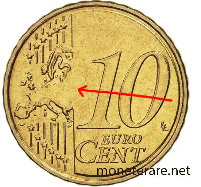 Centesimi con carta geografica dell