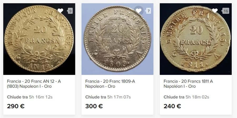 tre monete franchi d