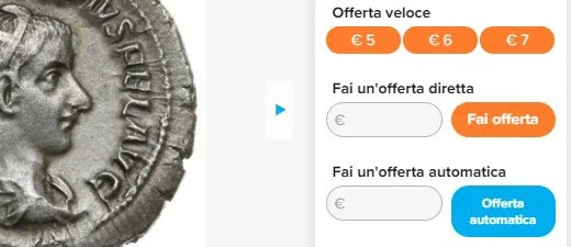 Fai un'offerta usando i differenti strumenti.