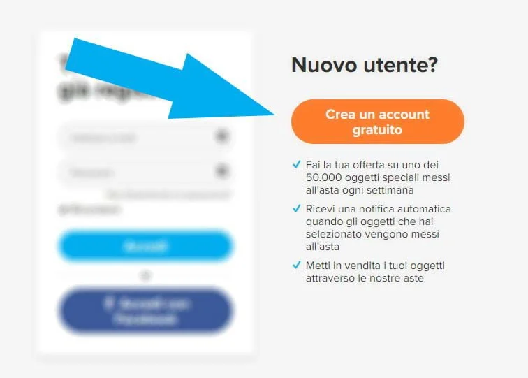 creare account per vendere monete
