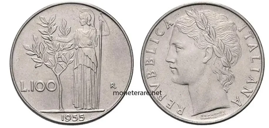 valutazione monete 100 Lire 1955