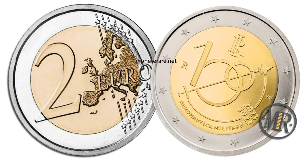 2 Euro Commemorativi Italia 2023 Aeronautica Militare