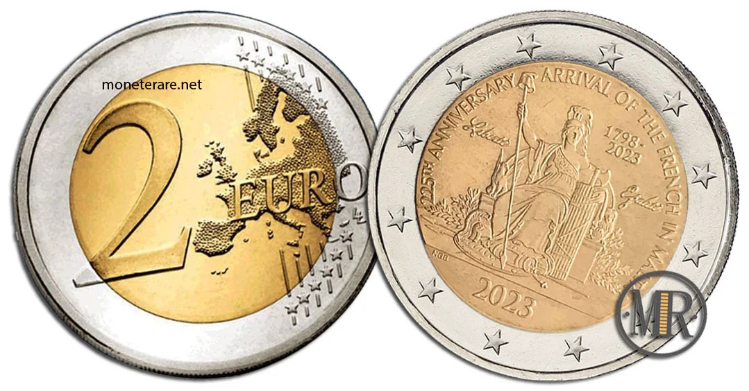 2 Euro Commemorativi Malta 2023 Napoleone Bonaparte