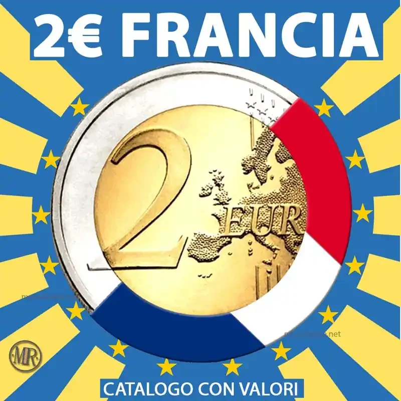 2 Euro Commemorativi Francia — collage di tutte le emissioni