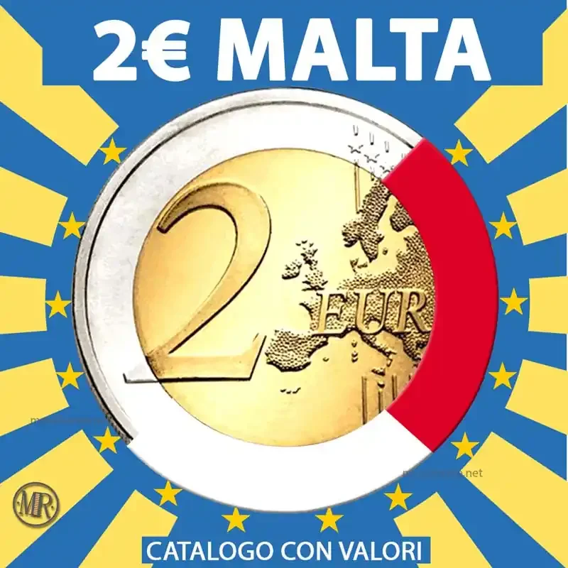 2 Euro Commemorativi Malta — collage di tutte le emissioni