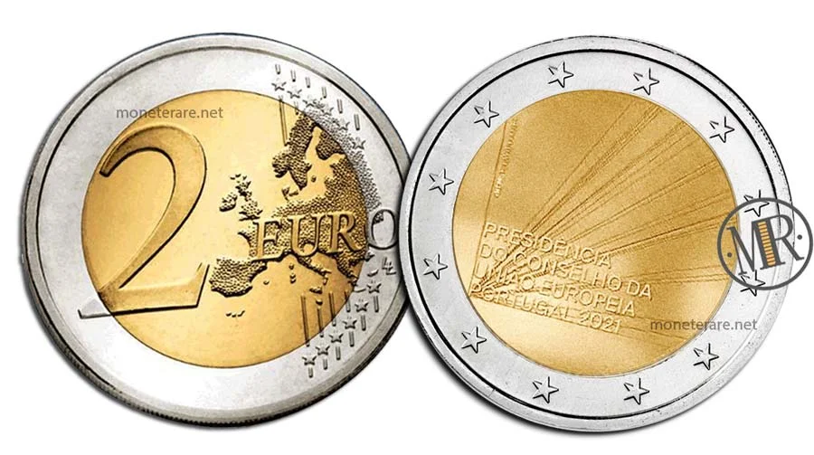 2 Euro Commemorativi Portogallo 2021 Presidenza del Consiglio