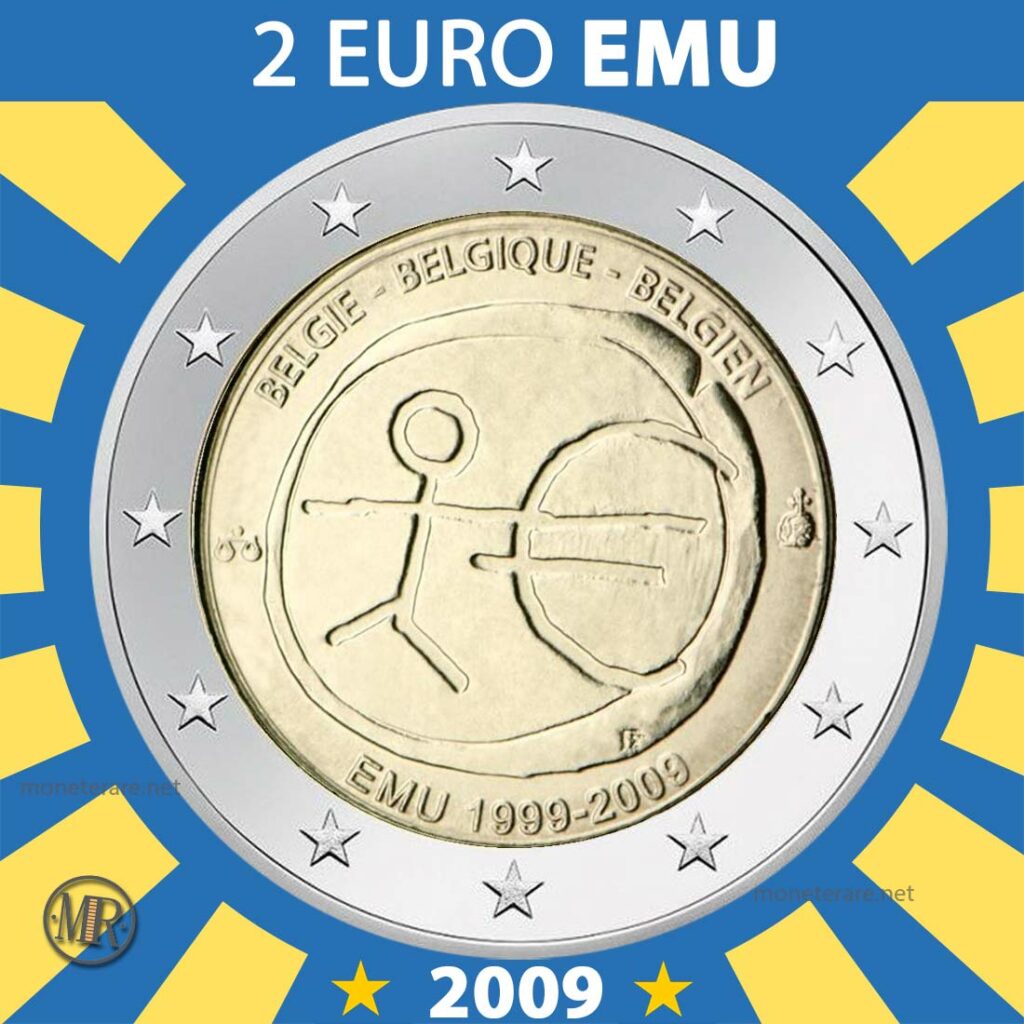 Dritto della 2 Euro Belgio 2009 EMU