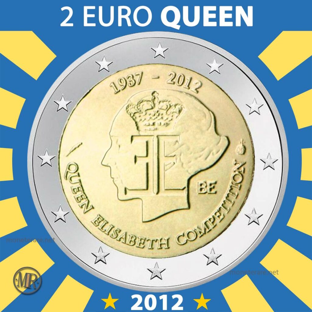 2 Euro 2012 Belgio QUEEN ELISABETH COMPETITION - Valore e Rarità