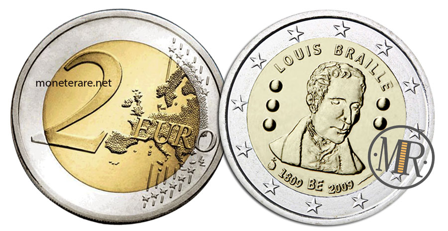 2 Euro Louis Braille 2009 Belgio