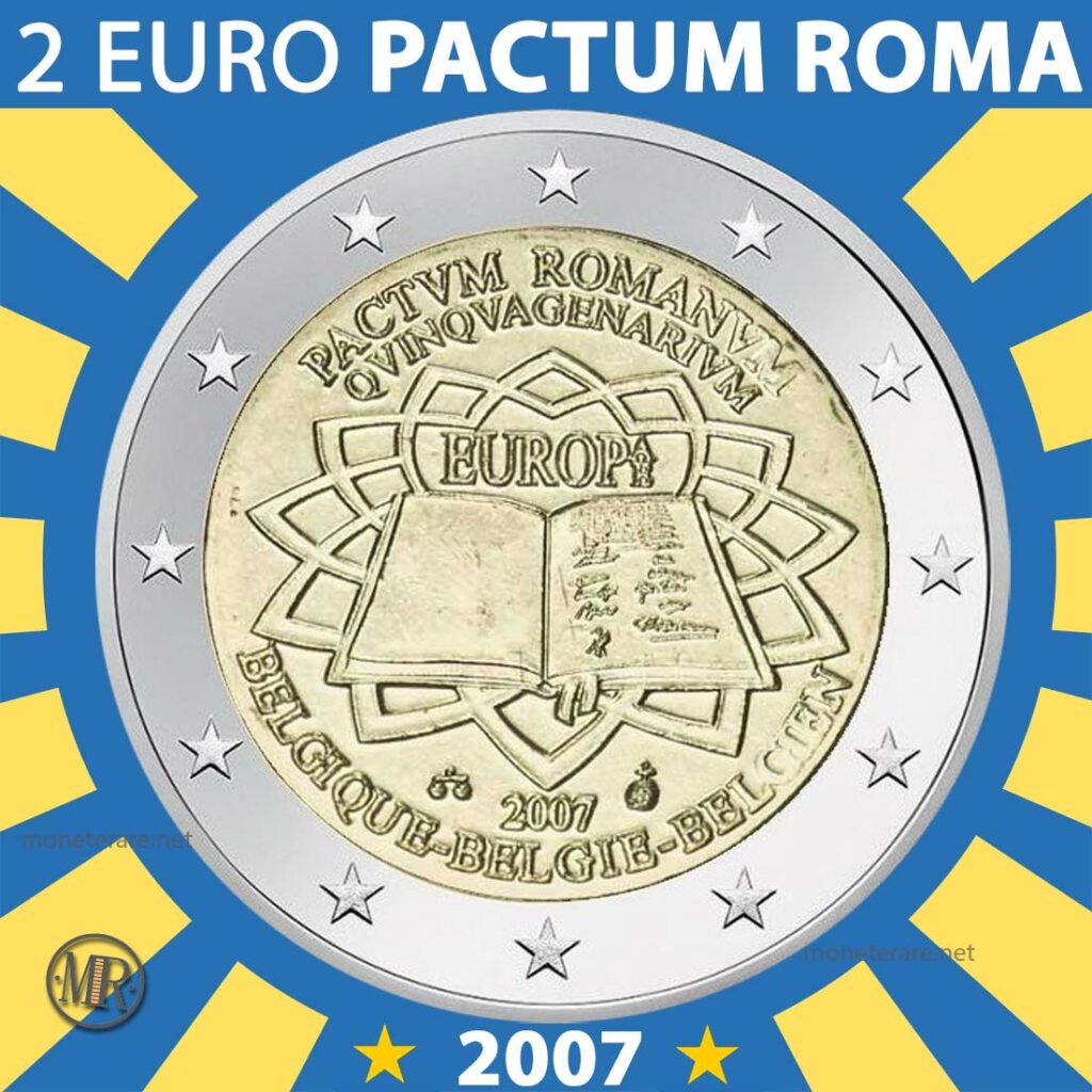 2 Euro 2007 Belgio - Trattati di Roma