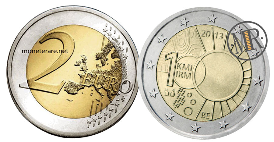 2 Euro Belgio 2013 KMI IRM Istituto Meteorologia Reale