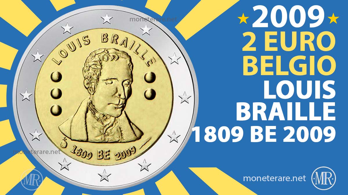 2 Euro Louis Braille 2009 Belgio