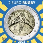 fronte moneta da 2 euro francia 2023 coppa del mondo di rugby