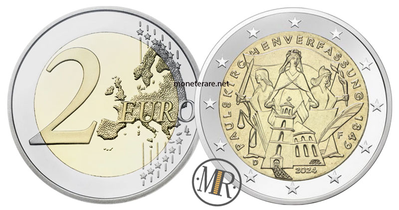 moneta 2 Euro Germania 2024 Paulskirche