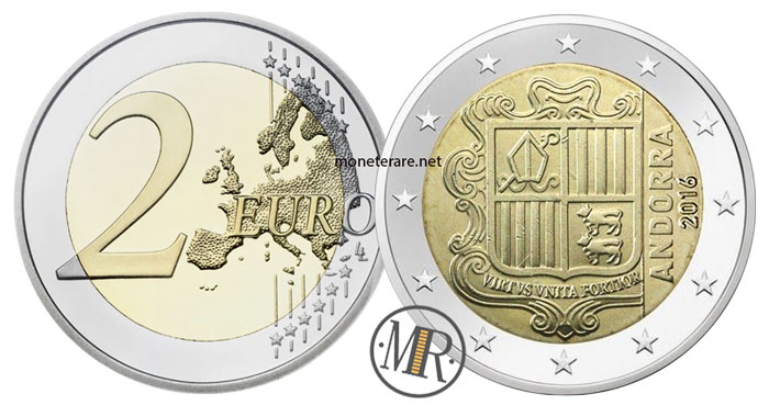 moneta da 2 euro Andorra 2016 (non comune)