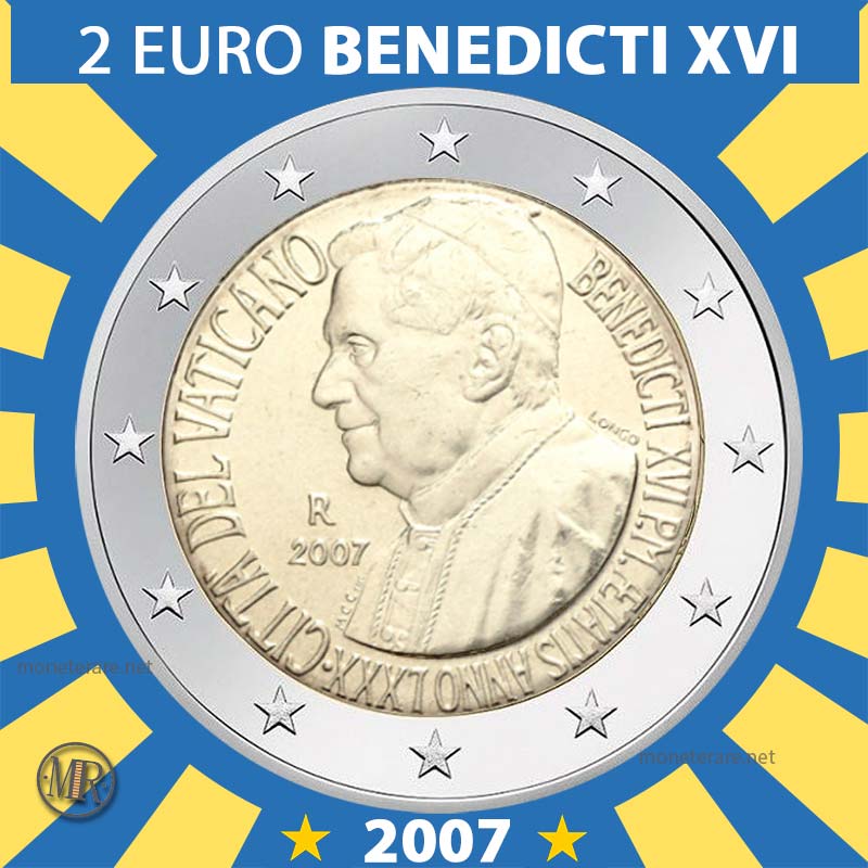 2 Euro 2007 Vaticano Benedetto XVI