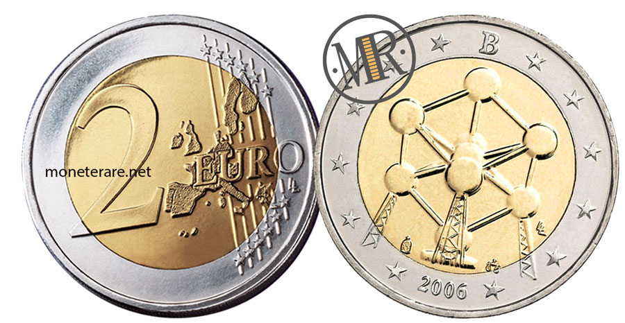 Dritto e Rovescio dei 2 euro Belgio 2006 - Atomium di Bruxelles