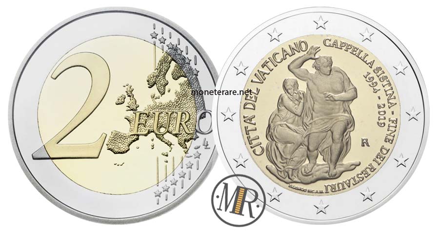 2 Euro Vaticano 2019 Cappella Sistina