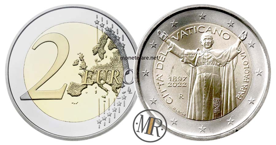 2 Euro Vaticano 2021 Papa Paolo VI