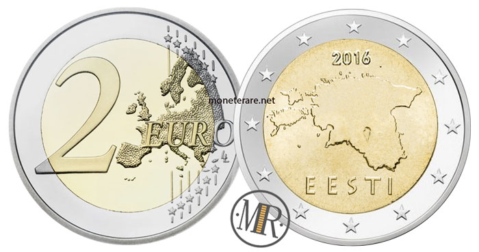 moneta da 2 euro Estonia del 2016