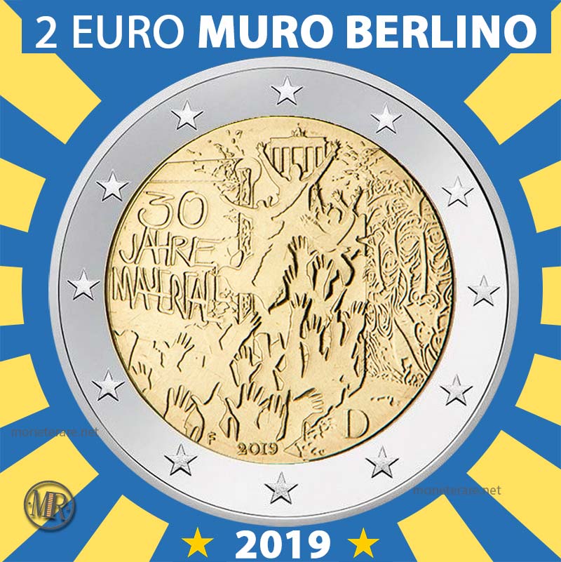 2 Euro 2019 Germania Muro di Berlino