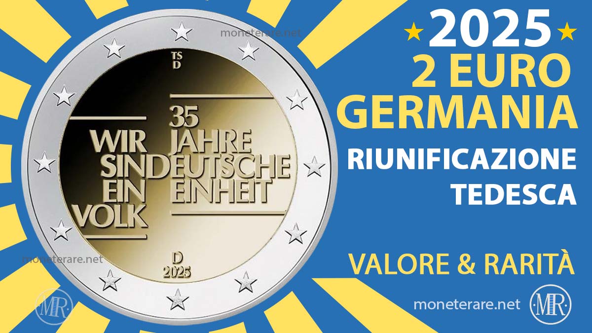 2 euro Germania 2025 commemorativi della riunificazione tedesca