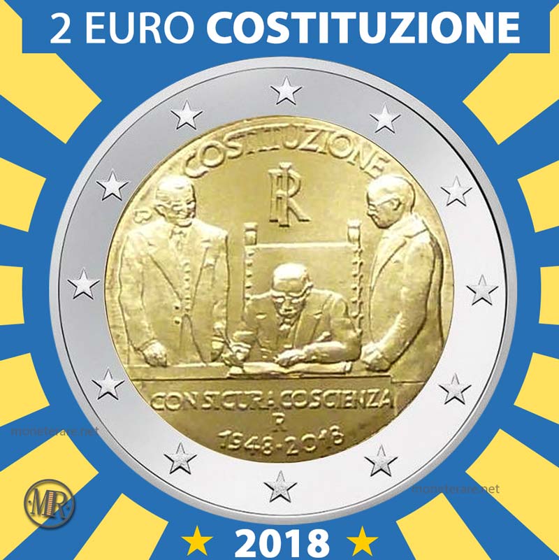 2 Euro Italia 2018 Costituzione