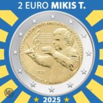 2 euro 2025 grecia Mikis theodorakis