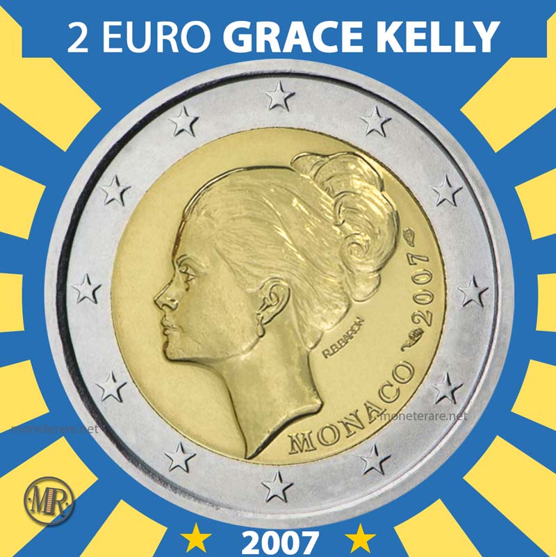 2 euro grace kelly monaco con valore